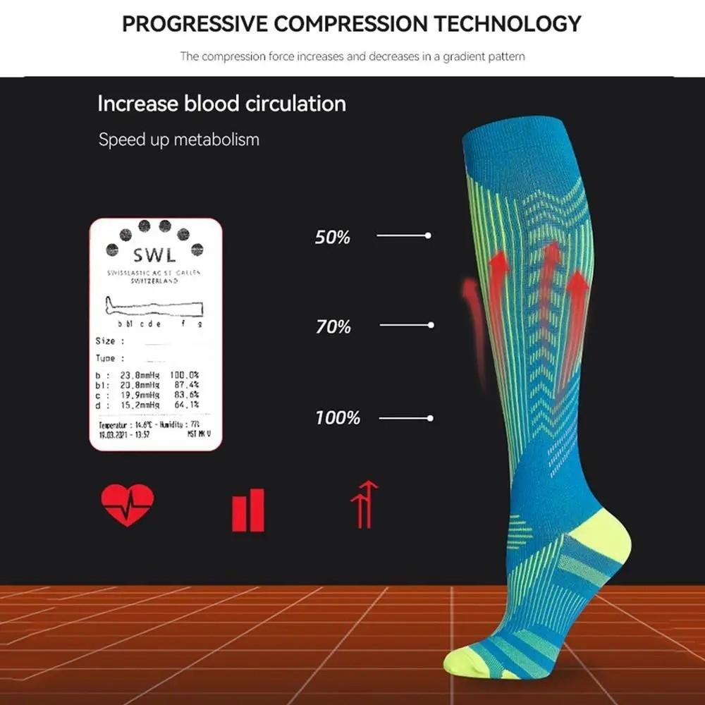 1Pair Comfortable Fitness Long Leg Socks Breathable Cycling Socks  Outdoor Sports