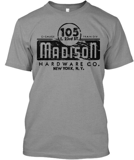 

The Madison Hardware Co. Vintage Black Tee T-Shirt Made in the USA Size S to 5XL 4XL