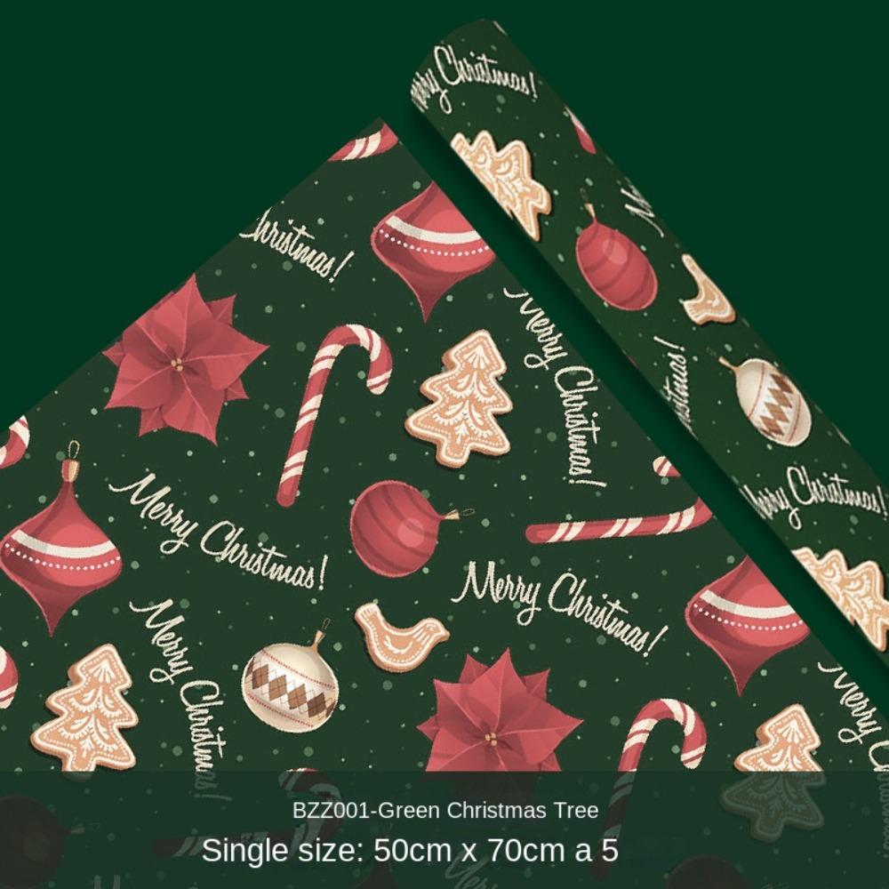 5PCS DIY Christmas Gift Wrapping Paper 50*70cm DIY Gift Paper Charmful Craft Paper Roll  Christmas