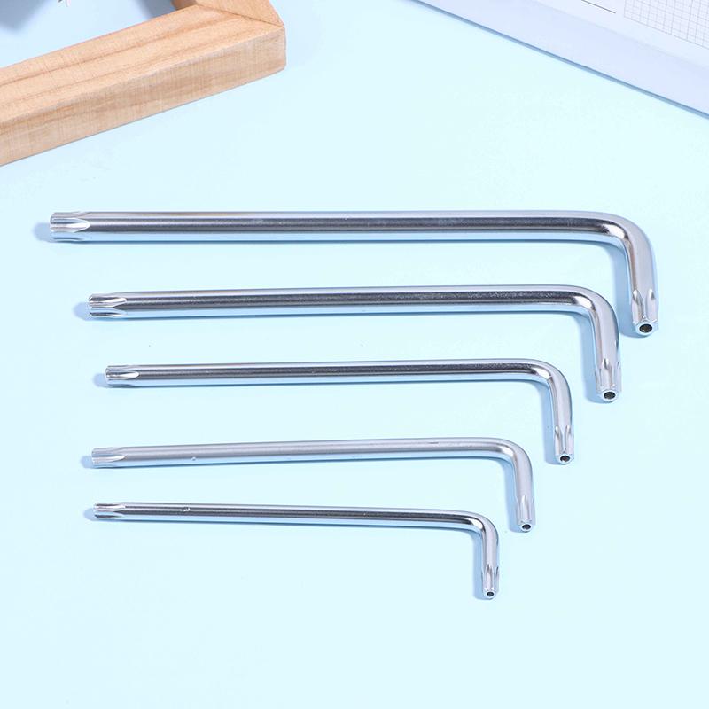 9Pcs/Set Torx Star Wrench Kits Extended Allen Keys Hexagon Spanner Key Set Plum Blossom Dual End L Type Star Screwdriver
