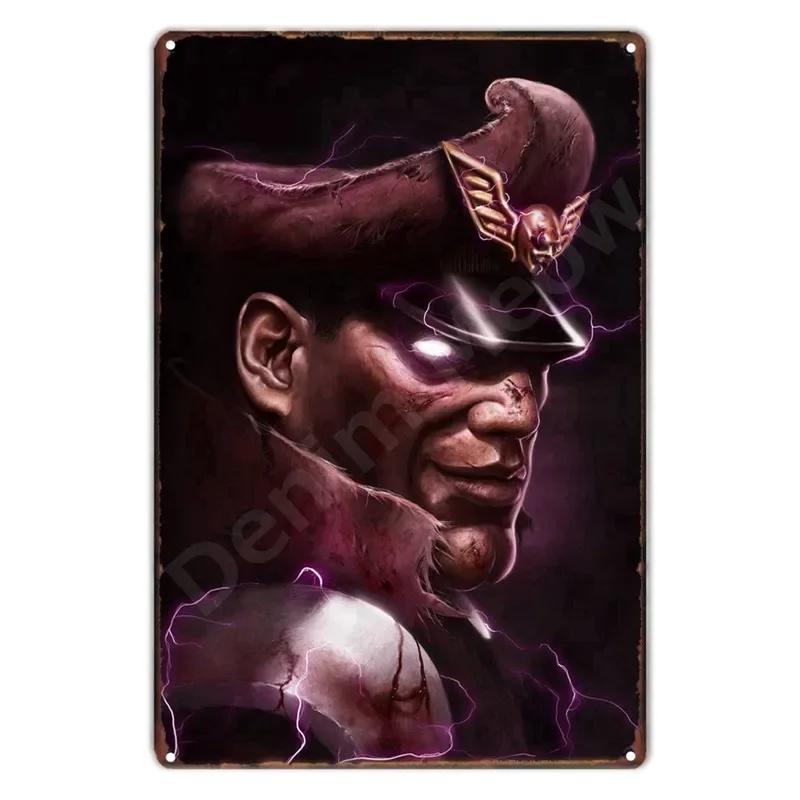 The King Of Fighters Anime Vintage Metal Sign, Wall Art Poster, Fighting Games, Retro Sign For Bar,Club,Man Cave,Home Wall Decor