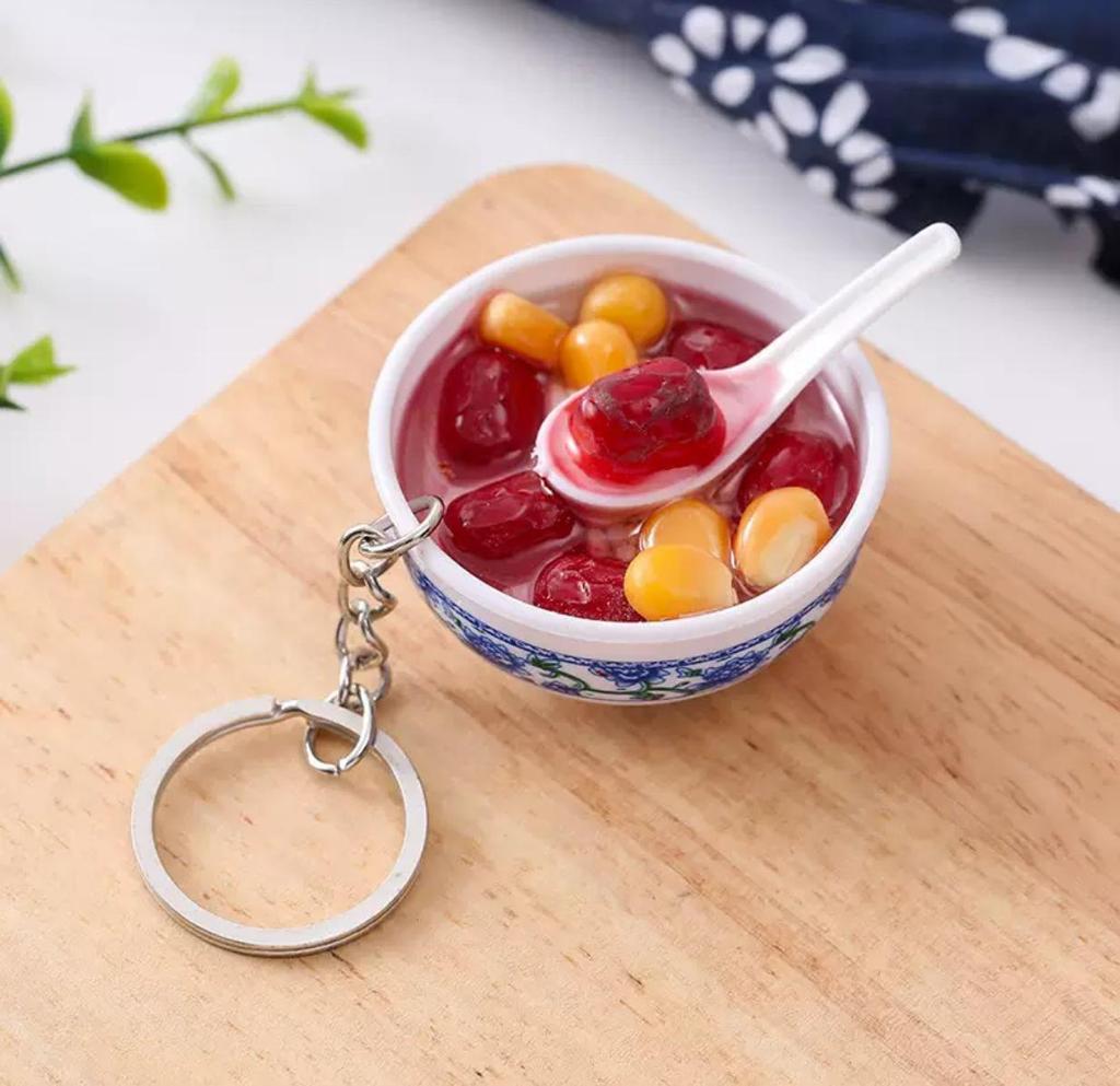Mini Hot Pot Mala Tang Noodle Bowl Keychain Ornament