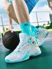 Basketball Shoes Boys Sneakers Air Cushion Shock Absorption Lightweight Medium Help Foot Protection Teenagers Medium Shoes High Top Shoes