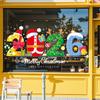 2026 New Christmas Decorations Happy New Year Snowman Pinecone Electrostatic Stickers Santa Claus Party Glass Stickers