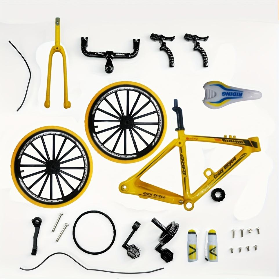 Adorno de Modelo de Bicicleta de Montaña DIY, 1:Kit de Modelo de Bicicleta Miniatura de Aleación 8 Escala