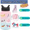 100 Cartoon Colorful Dog Doodle Stickers Decorate Guitar Notebook Suitcase DIY Waterproof