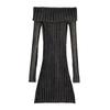 Fashion Style 2023 Fall and Winter New Arrival Women's Clothing Stylish Silm off-the-Shoulder Knitting Dress 3433111 823