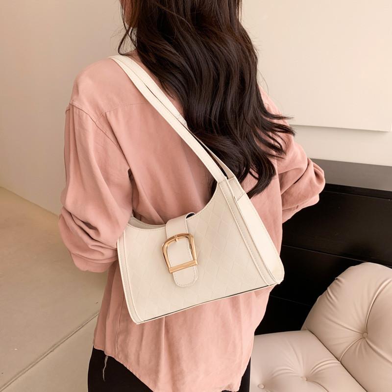 Chic Vintage Underarm Bag For Women 2023 Summer Casual Commuter Shoulder Bag Fashionable Simple Handbag