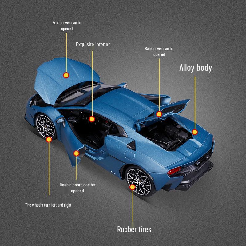 Bimego 1:18 Lambo Temerario Alloy Car Model Toy Gift