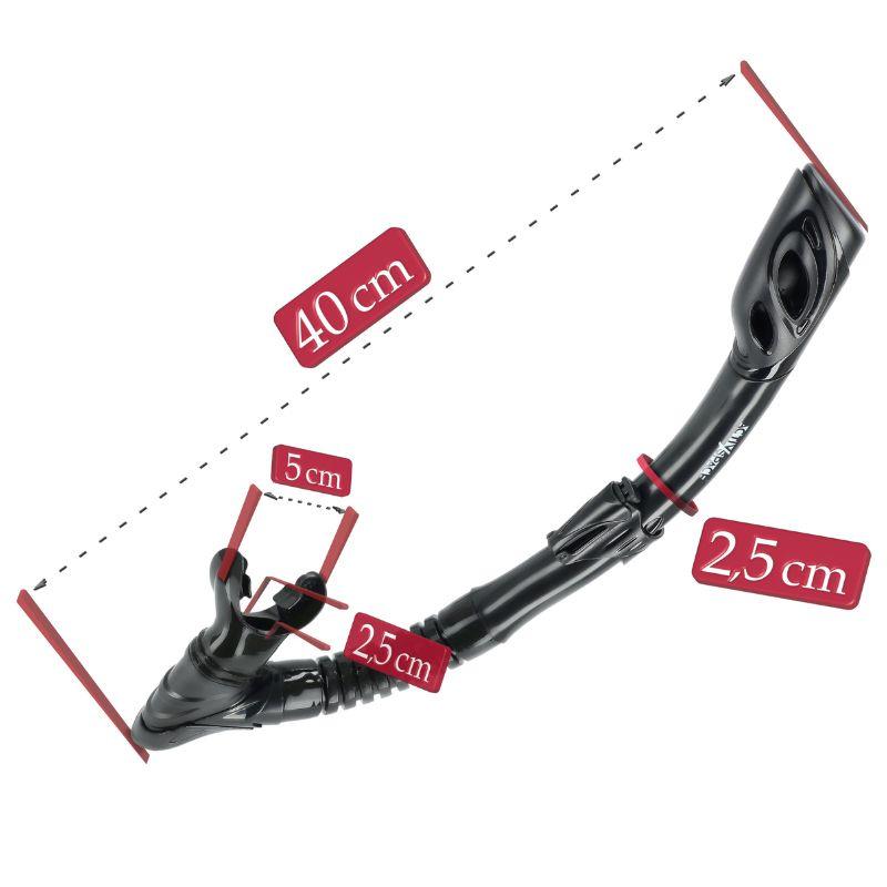Snorkel With Valve - Black