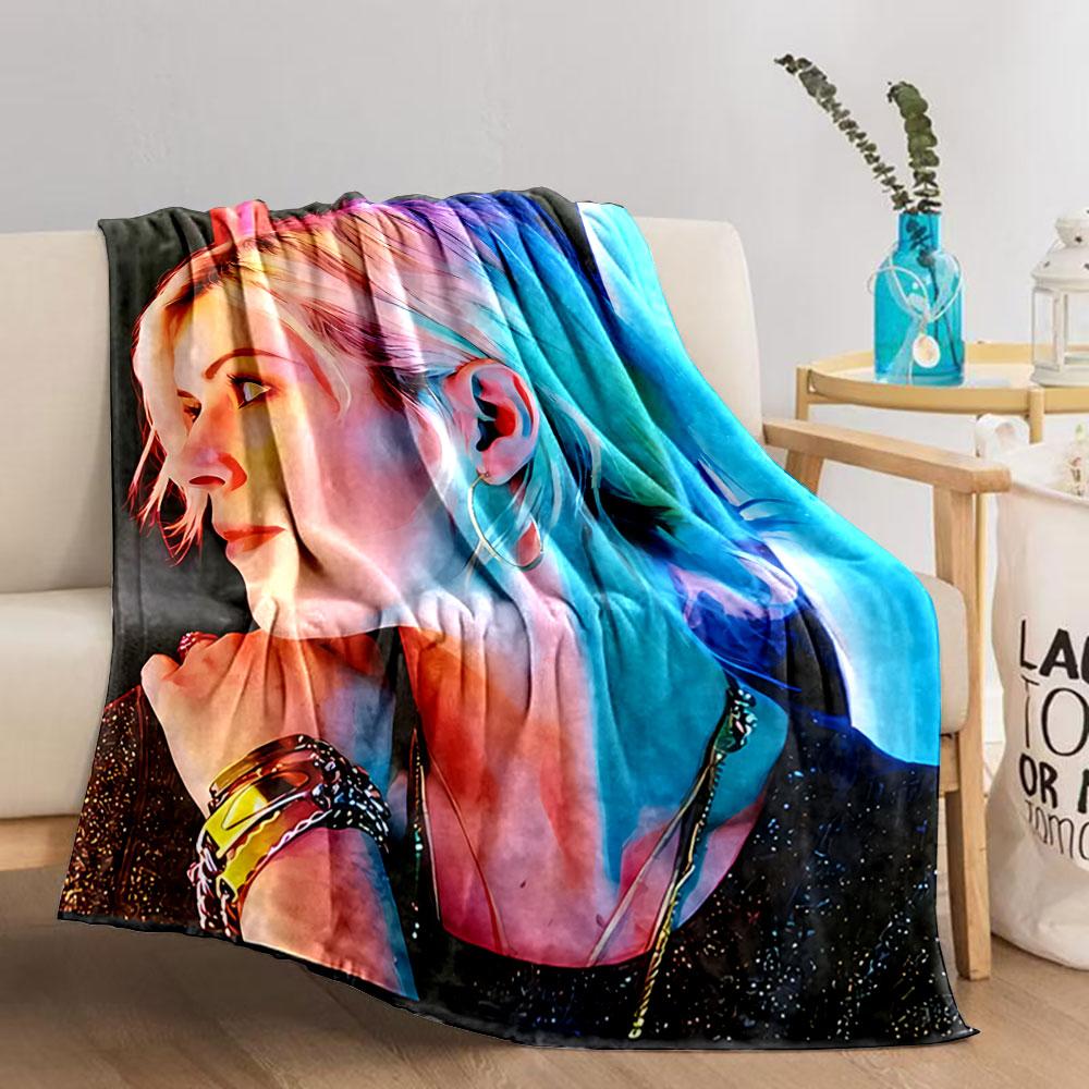 Vibrant Rainbow Portrait Blanket for All Seasons Blanket Lunch Break Throw Gift