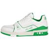 Louis Vuitton Trainer Lace Up Low Top Skateboard Shoes Men's Green 1ABFAU