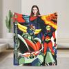Goldorak Actarus Mazinger Z Fleece-Decken UFO Robot Grendizer Anime Lustige Überwurfdecken für Zuhause 125*100cm Steppdecke