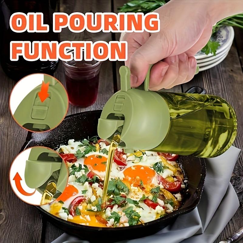 Glass Oil Spray Bottle with Pour Spray Function 470ml Kitchen Oil Mister