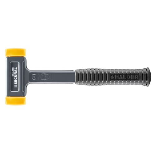 Rohmheld HALDER Shockless Recoilless Securial Hammer, Polyurethane (Yellow), 30x40mm Diameter, 3380.040