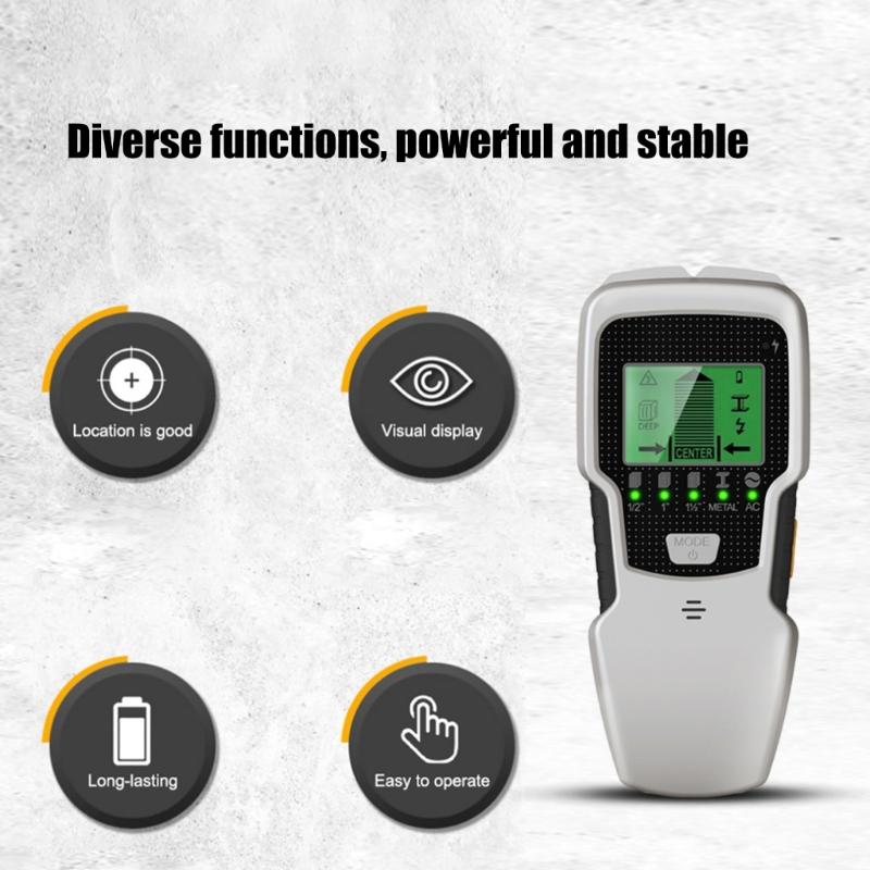 Multifunction Wall Sensors Detectors Featuring LCD Display Hearable Alarms Deep Scanning ABS for Invisible Pipe Wire Studs