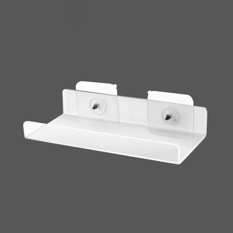 1Pack Acrylic Floating Shelves,Clear Bathroom Wall Shelf, Bookshelves, Invisible Display Shelves for Office, Bedroom