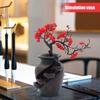 110V Flower Vase Waterfall Fountain Tabletop Indoor FengShui Water Fountain Home Room Decoration Exquisite Workmanship Resin