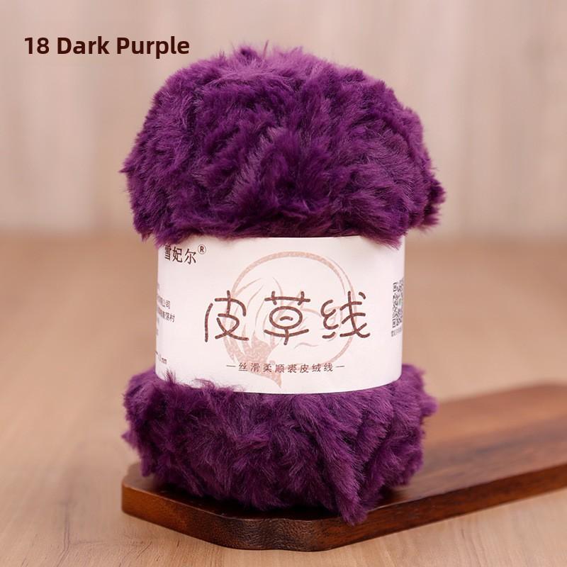 Hand Knitted Fur Yarn Long Hair Hat Scarf DIY Wool Yarn Simulation Fur Crt Material Autumn Faion Accories
