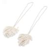 2Pcs Cotton Rope Curtain Tiebacks Leaf Shaped Tassel Curtain Clips Rope Straps for Curtain