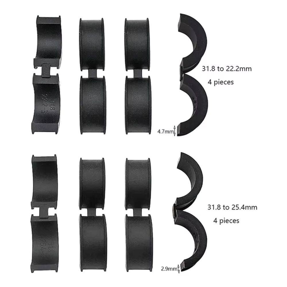 4Pcs Silicone Handlebar Gasket Reducer Cycling Replacement Parts for MTB Road Bike Handlebar