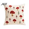 Embroidered Mushroom Cushion Covers Autumn Pillowcase, Leaf Throw Pillow Cover, 18"x18" 20"x12" Cozy Living Room Decor Farmhouse Cover for Sofa