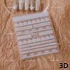 Retro White Lace Fabric Piece Bowknot English Letter Decorative Border Irregular Cloth Block Adhesive Nail Art Stickers Decals