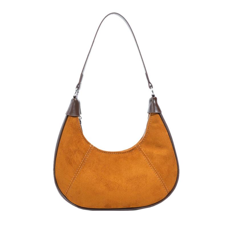 Hochwertige Damen-Umhängetasche mit einer Schulter, Lässige und Nischen-Einfarbige Knödeltasche, Pendler-Achseltasche