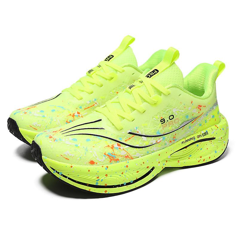 Men s Fluorescent Green Shock Absorbing Running Shoes - Ideal for Youth, Sports, Fitness, and Marathons 41