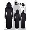 Halloween Black Death God Cosplay Costume With Polyester Fabric For Stage Performances And Party Events