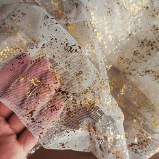 Gauze Table Runners Sheer Chiffon Tulle Cheesecloth with Glitter Metallic Foil for Wedding Birthday Party Anniversary Dining Table Decor