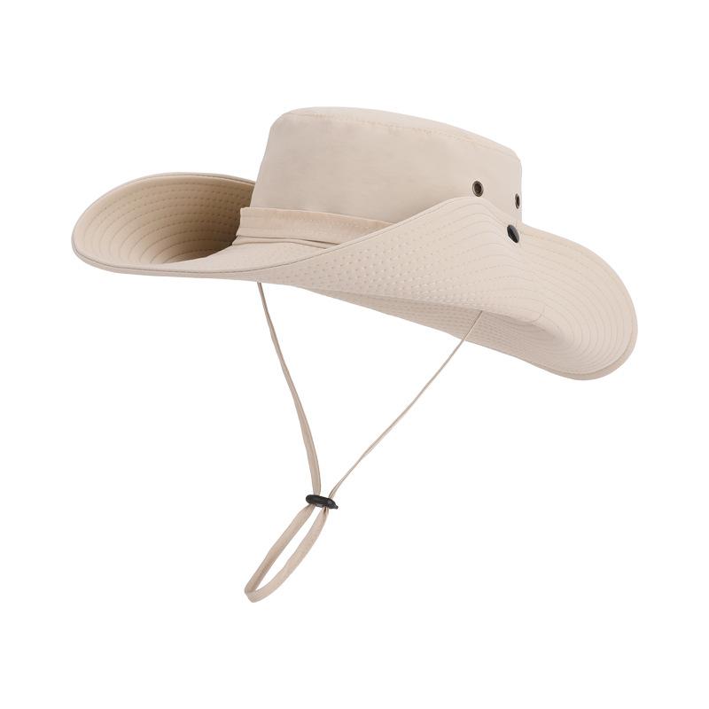 

Летняя уличная шляпа от солнца с очень широкими полями, шляпа-ведро, мужская шляпа от солнца для альпинизма и рыбалки, быстросохнущая водонепроницаемая шляпа от солнца