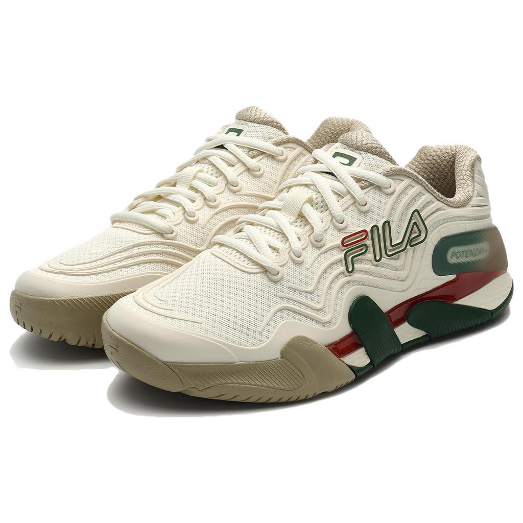 New FILA POTENZA Abrasion Resistant Low Top Tennis Shoes Women's Beige A12W341503FPT