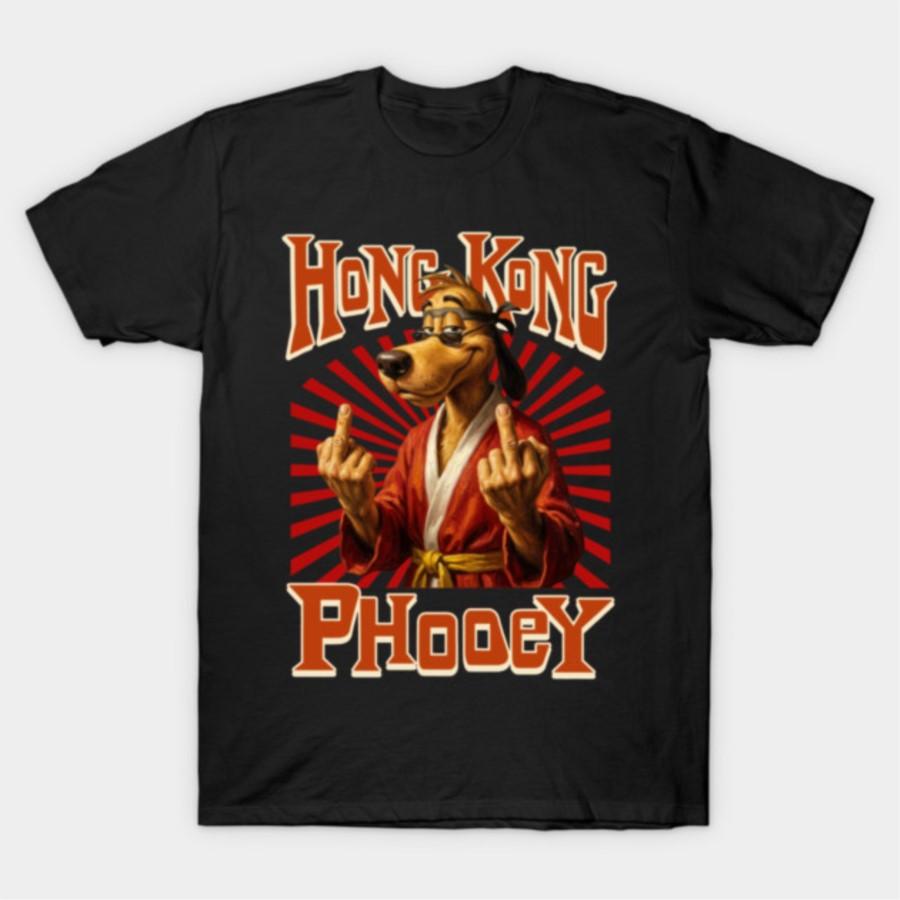 

hong kong phooey meme middle finger T-shirt For Men Women 100% Cotton T Shirts Short Sleeve Tops 0330-2 - Men s Summer Cotton... S разноцветный