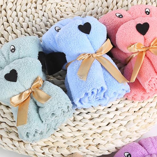 Hair Drying Towel Fluffy Reusable Puppy Shape Lovely Cartoon Coral Fleece Towel Wedding