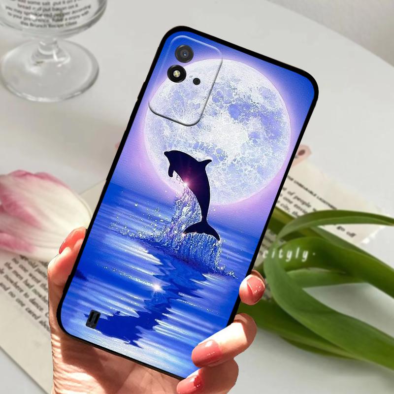 For OPPO Realme Narzo 50i Case 50i Prime Beach Sunset Shockproof Silicone Phone Cover For Narzo 50A Bumper Shells 50A Prime
