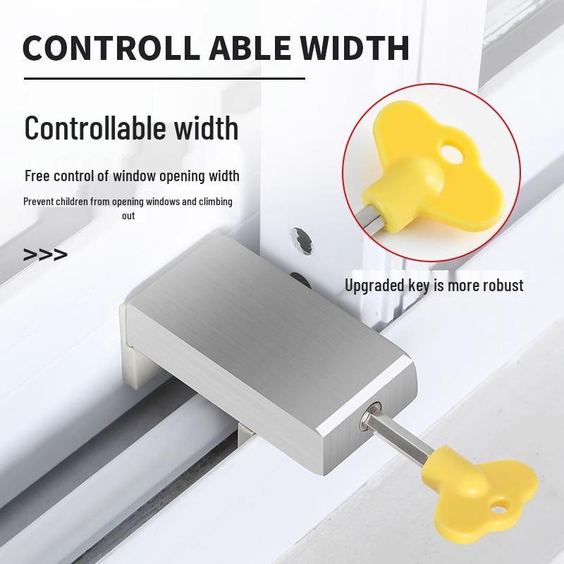Kindersicherung für Schiebefenster und -türen - Aluminiumlegierung Diebstahlsicherung