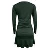 Women's Fashion Sexy  Skirt Knitted Long Sleeve Pleated Sheath Dress