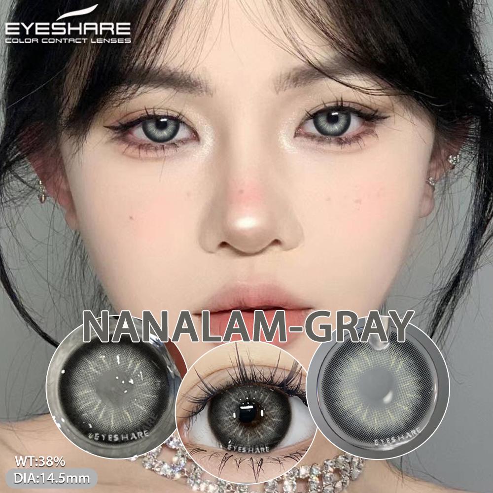 1 Pair Fashion Colored Contact Lenses for Eye Gray Eyes Lenses  Blue Contact Brown Eyes Contacts Lenses Colorful Makeup Green Contact