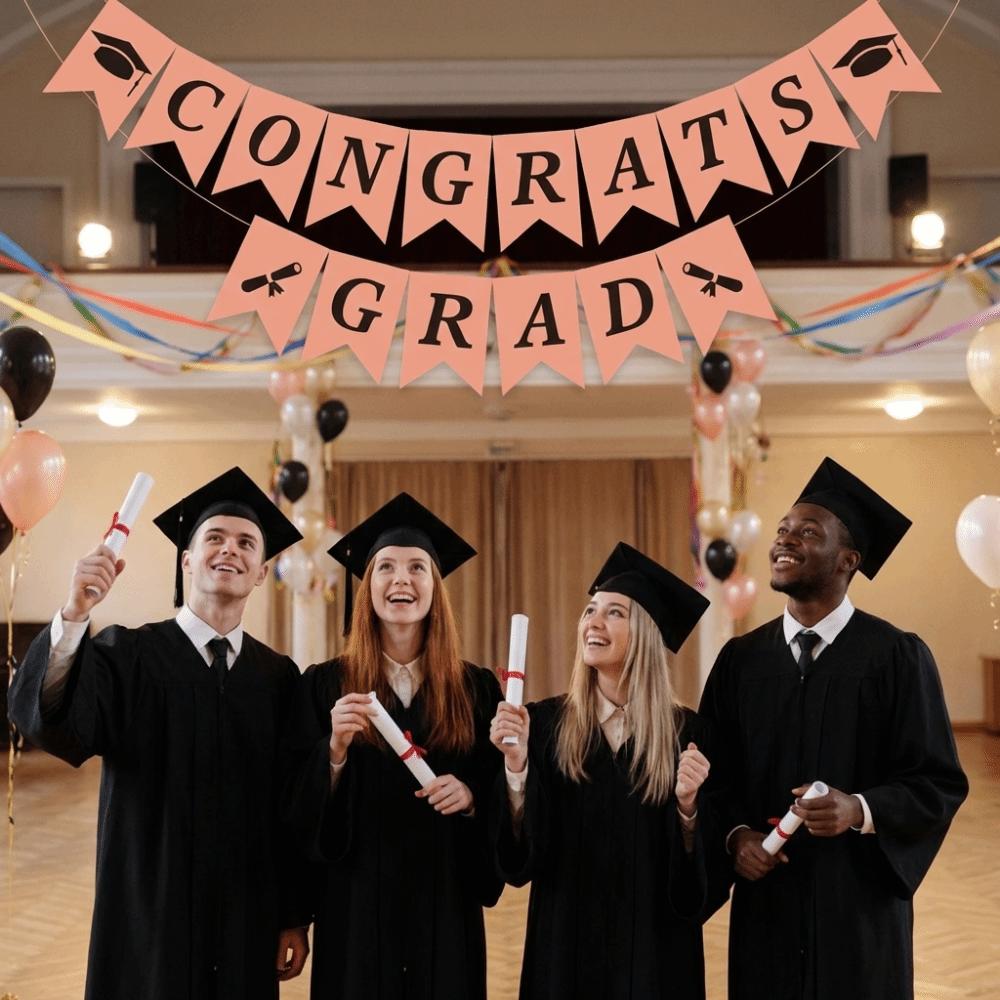 Creative Graduation Banner Garland Reusable Graduation Party Hanging Decorations  Wall Decor