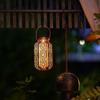 Solar Hexagonal Lantern Iron Hollow Projection Lamp Outdoor Landscape Lamp Courtyard Garden Decoration Atmosphere Lamp