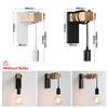 Retro Wall Lamps Bedroom Living Room Creative and Personalized Iron and Wood Nordic Wall Lamps Staircase Lamps Modern and Simple