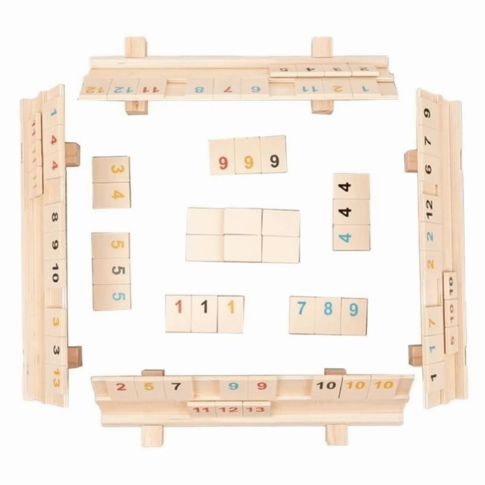 106 Delen Draagbare Koffer Rummy Kubus Spel 106 Stenen Rummy Stenen Klassiek Bordspel Spel voor Meerdere Spelers
