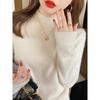 Women's Fleece-Lined Semi-High Neck Faux Mink Base Layer for Autumn/Winter