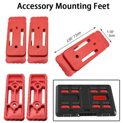 1/2/4pcs Mounting Feet With Screws For Milwaukee Packout Accessories Feet Mounting System Power Tool Parts Easy Installation