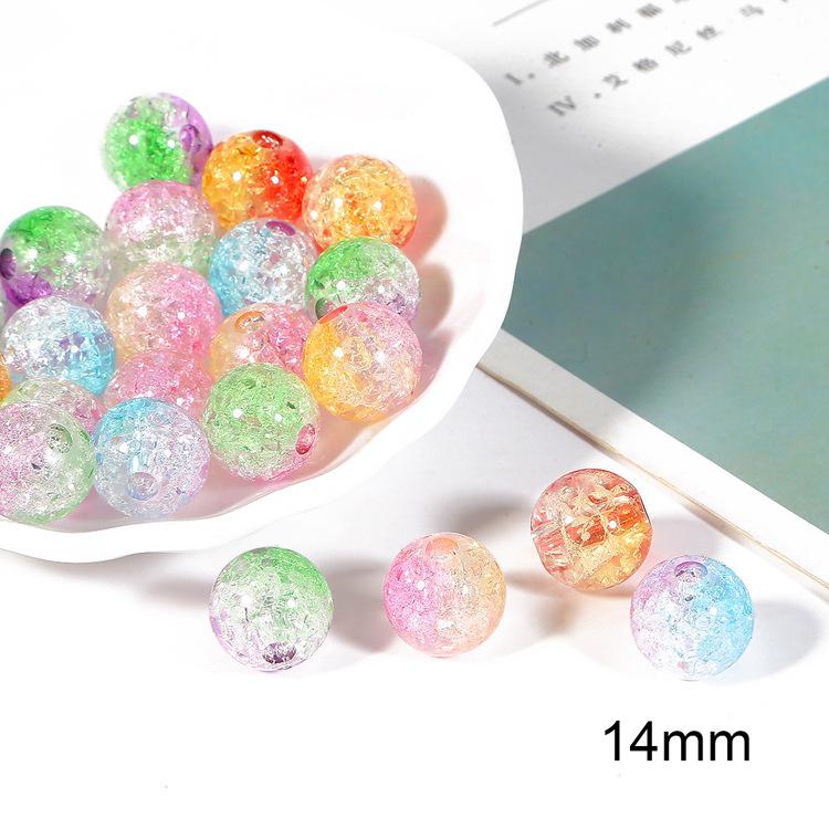 Acrylic Iridescent Floral Bubble Beads for DIY Jewelry Accessories