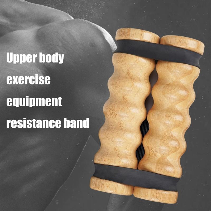 Upper Body Workout Equipment With Resistance Levels And Ergonomic Wood Handle Portable Exercise Equipment