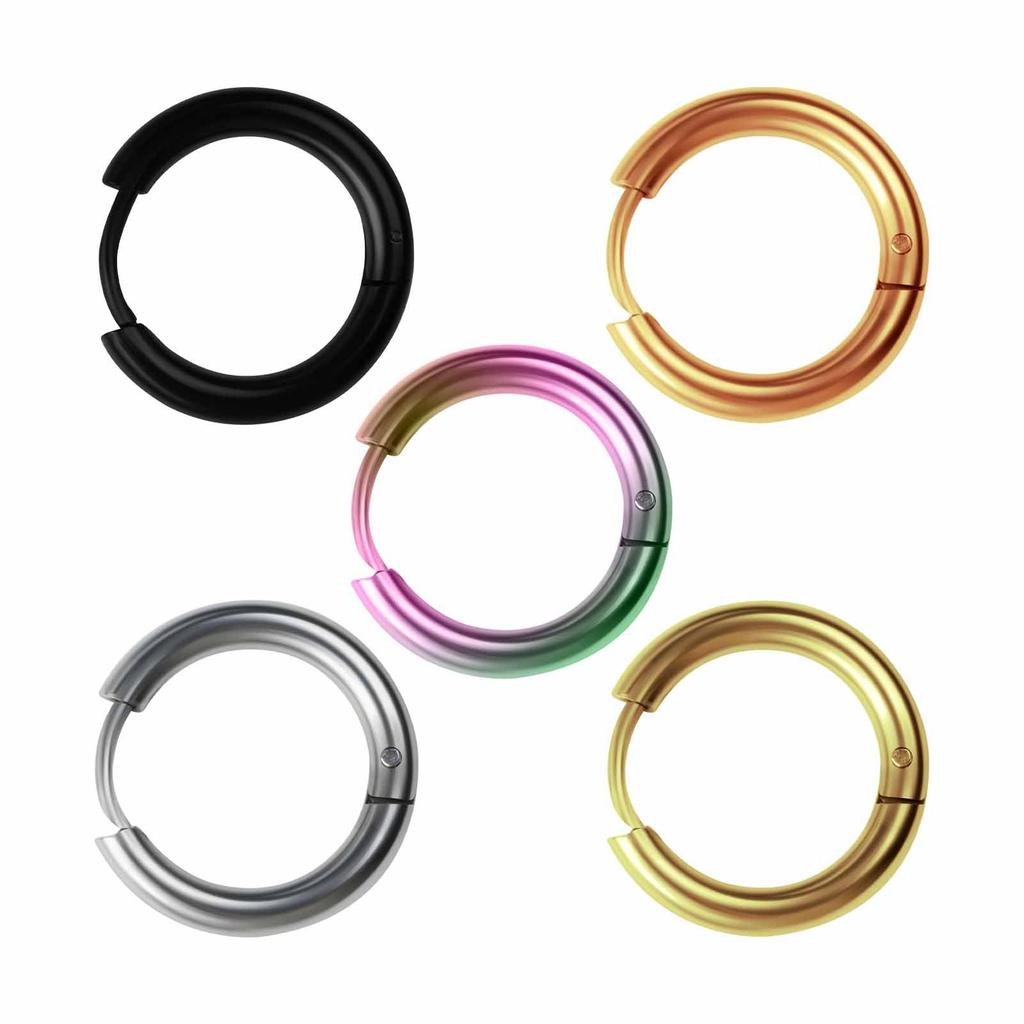 Ear Clip Fashion Simple Stainless Steel Earrings Studs Electroplated Coil Lotus Ear Jewelry Piercing Accessories