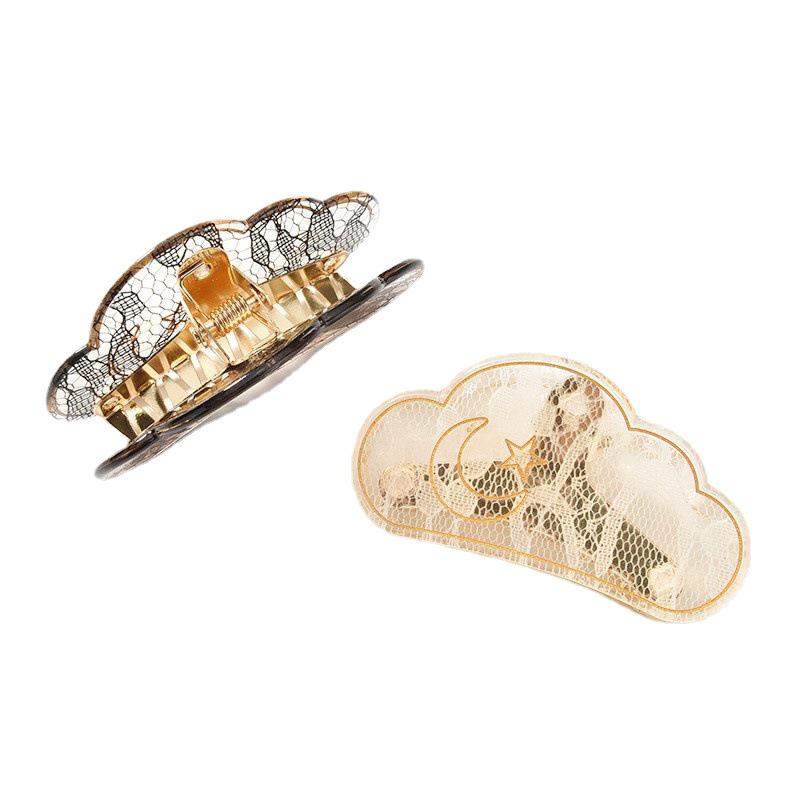 YHJ Medium Transparent Acrylic Lace Hair Claw Clip - Japan