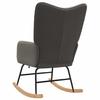 Rocking Chair Dark Grey Sherpa Fabric